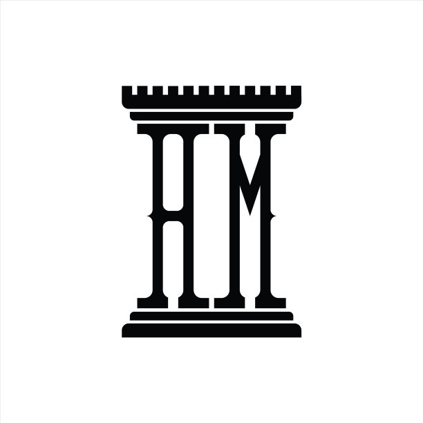 柱状AM字母logo标志设计模板图片下载