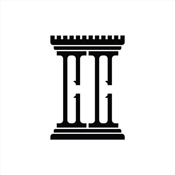 柱状CC字母组合标志设计模板图片下载