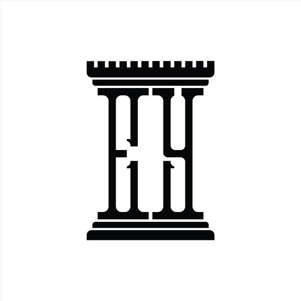 柱状造型EY字母标志设计模板图片下载
