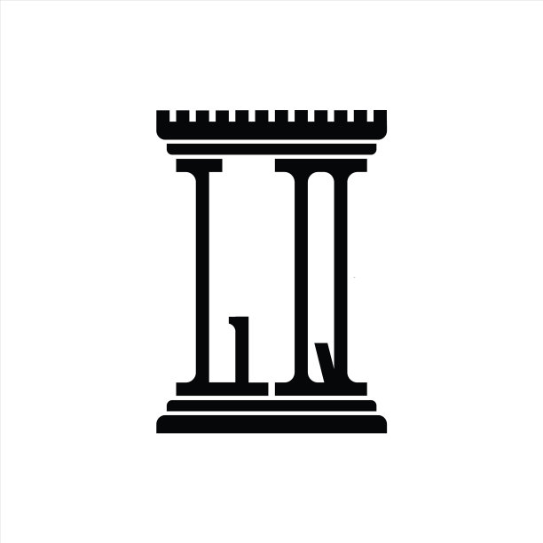 LQ字母柱状图标志设计模板图片下载