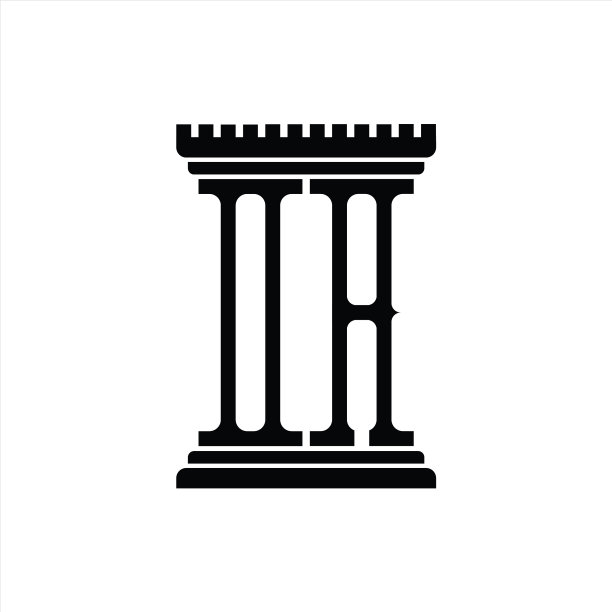 OA字母组合标志，柱状设计模板图片下载