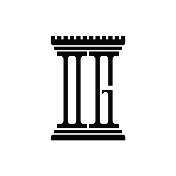 OG字母标志柱形设计模板图片下载