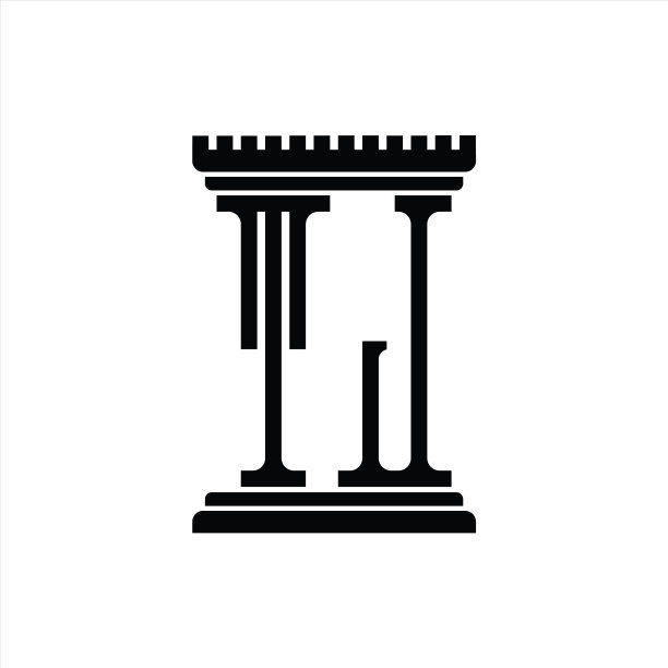 tj字母组合柱形logo设计模板图片下载