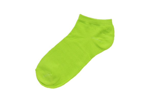 短运动棉袜绝缘在白色背景。平的。图片下载