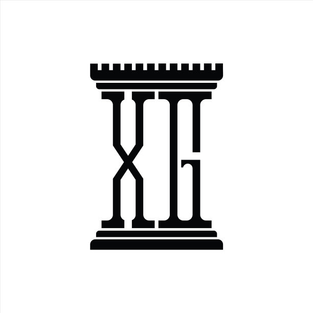 柱状XG字母组合logo设计模板图片下载