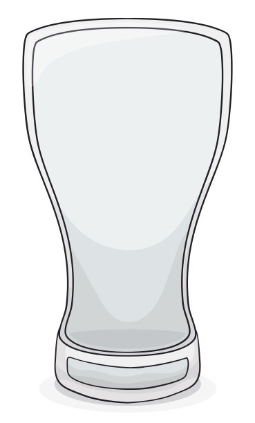 孤立和空的维珍玻璃花瓶卡通风格图片下载