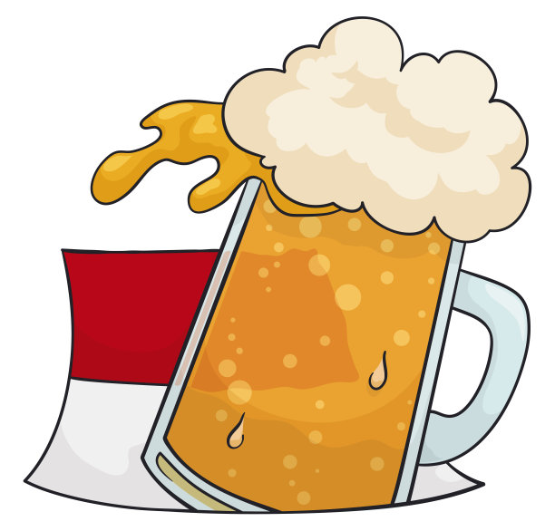 啤酒杯上的泡沫啤酒从日历中出来图片下载