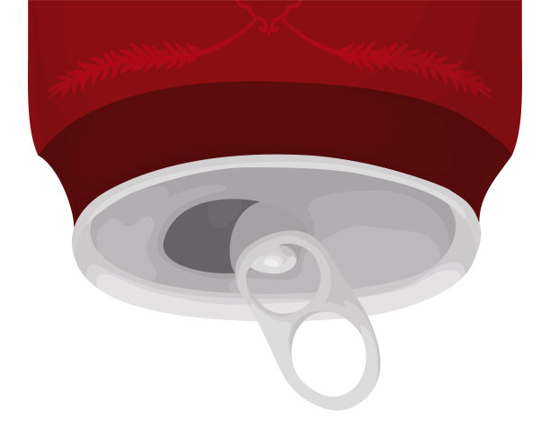 空罐颠倒的位置在白色背景图片下载