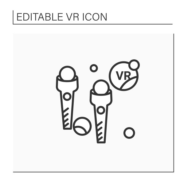 Vr无线控制器线图标图片下载