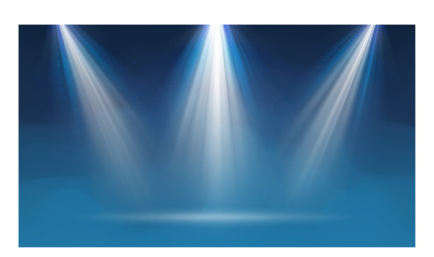 背景与雾聚光灯照明蓝色图片下载