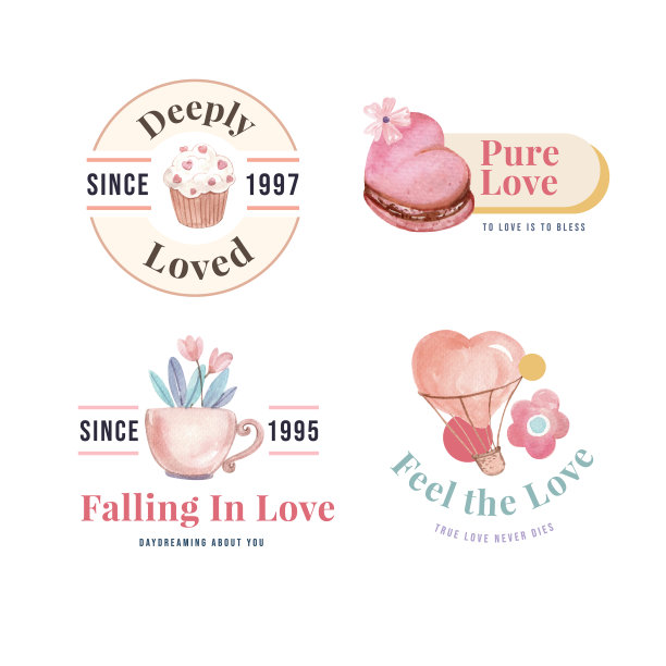 标志设计以爱你为品牌理念图片下载