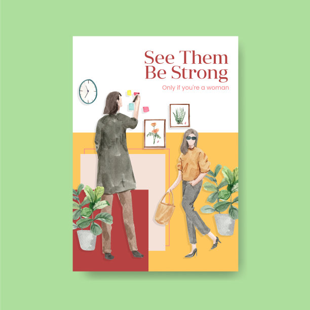 带有世界水日概念的海报模板图片下载