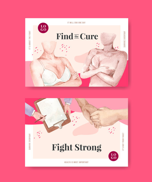 带有世界癌症日概念的Facebook模板图片下载