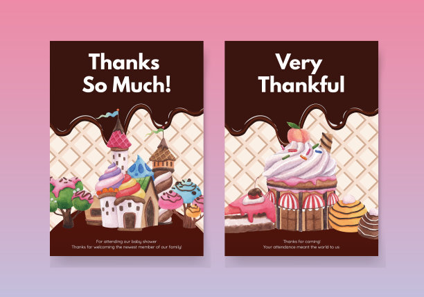 卡片模板与糖果乐园概念设计图片下载