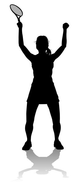 网球剪影运动女运动员图片下载