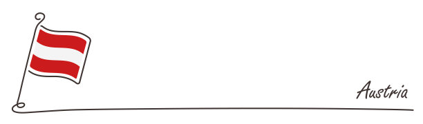 奥地利国旗和复制空间，手写风格图片下载