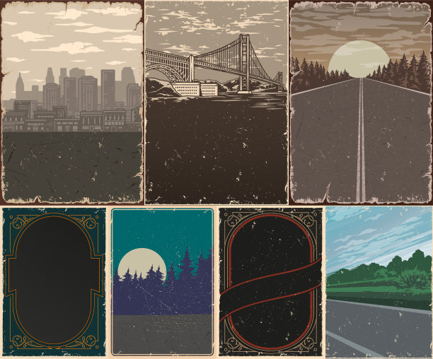 复古海报收藏图片下载