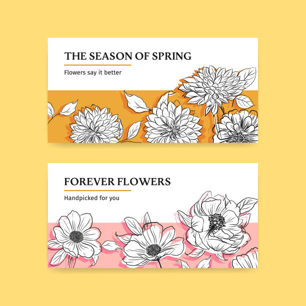 Twitter模板与春天线艺术概念图片下载