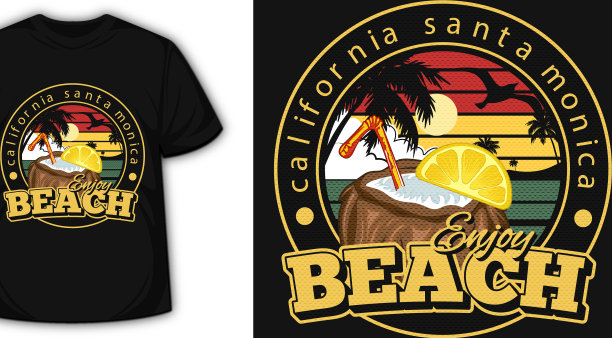 圣塔莫尼卡加利福尼亚商品剪影图片下载