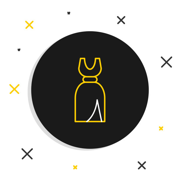 线女子服装图标孤立在白色背景图片下载