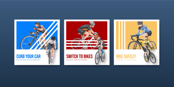 横幅模板与世界自行车日图片下载