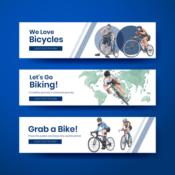 横幅模板与世界自行车日图片下载