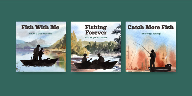 横幅模板与钓鱼营地图片下载