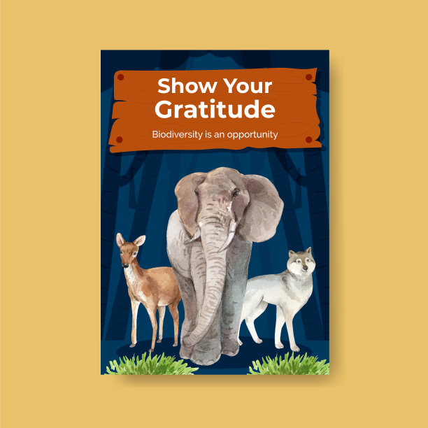 海报模板以生物多样性为自然图片下载