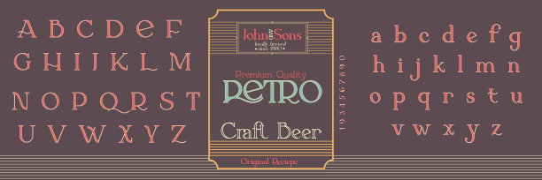 复古装饰字体下班图片下载