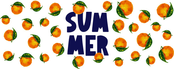 夏季出售旗帜与水果橙色的信图片下载