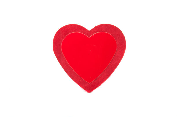 情人节纸上的心孤立在白色上图片下载