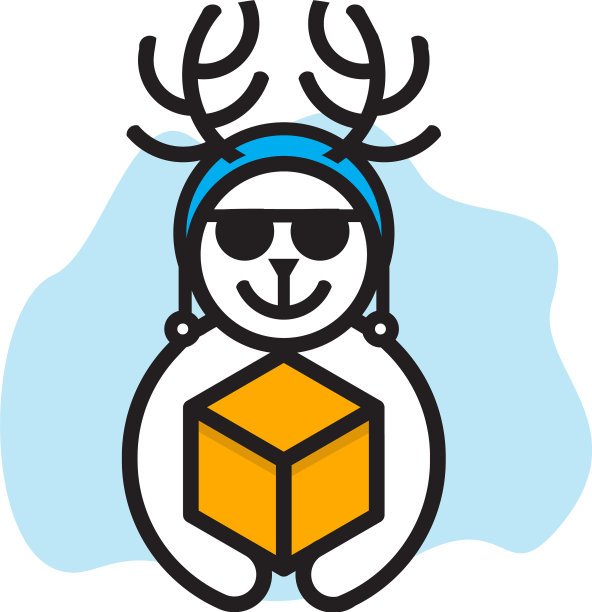 鹿交付的标志图片下载