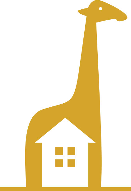 长颈鹿房子的标志图片下载