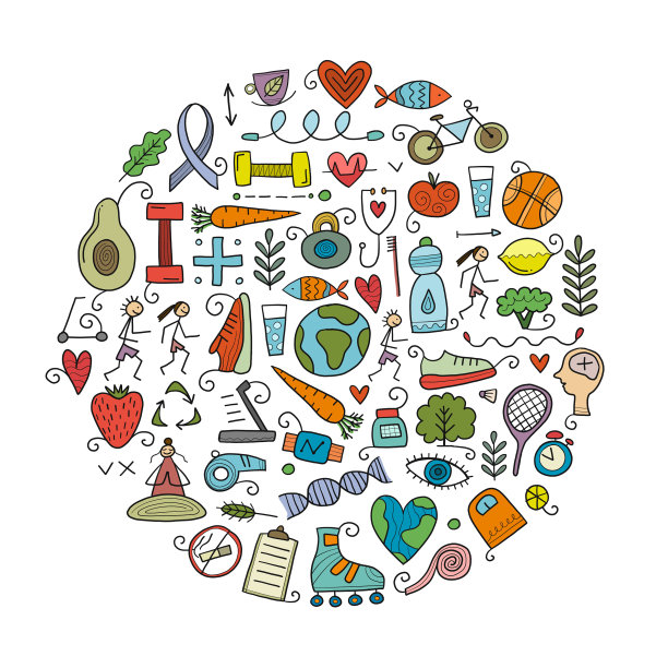 世界卫生日概念艺术与健康图片下载