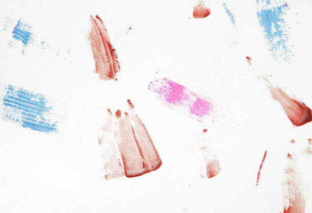 在白色背景上的口红涂抹纹理的照片。图片下载