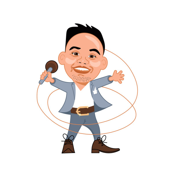 男漫画讲师拿着麦克风图片下载