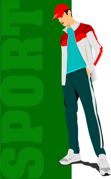 年轻英俊的运动员少年图片下载