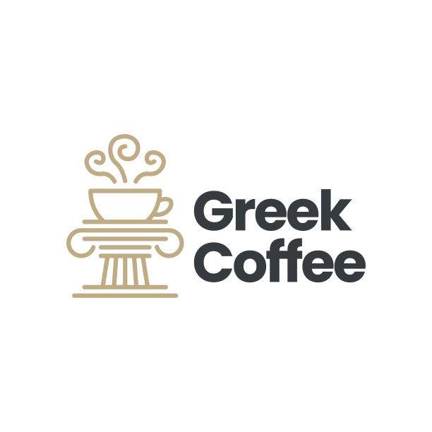 希腊咖啡柱柱离子标志图标图片下载