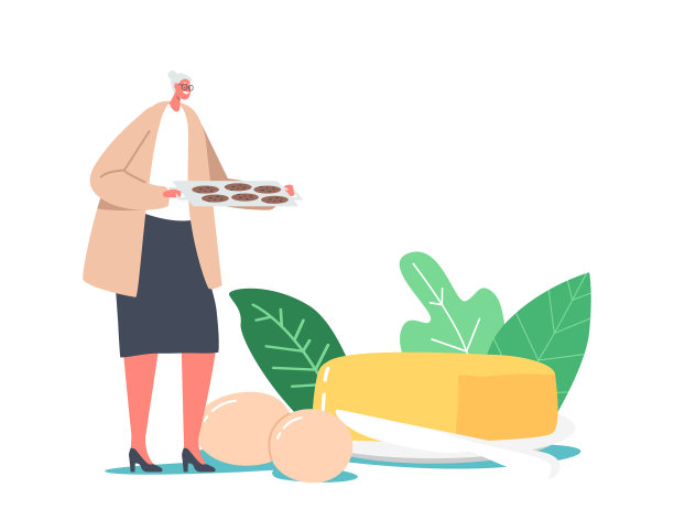 年长的女士端着盛有新鲜馅饼或饼干的托盘图片下载