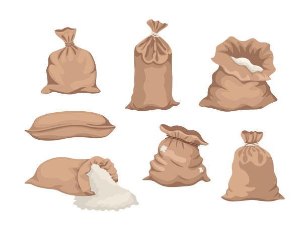 卡通套袋面粉或大米袋图片下载