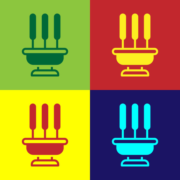 波普艺术燃烧香薰的图标图片下载