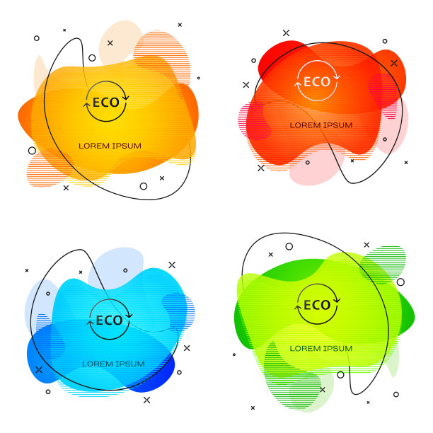 黑色横幅标签标签标志为生态绿色图片下载