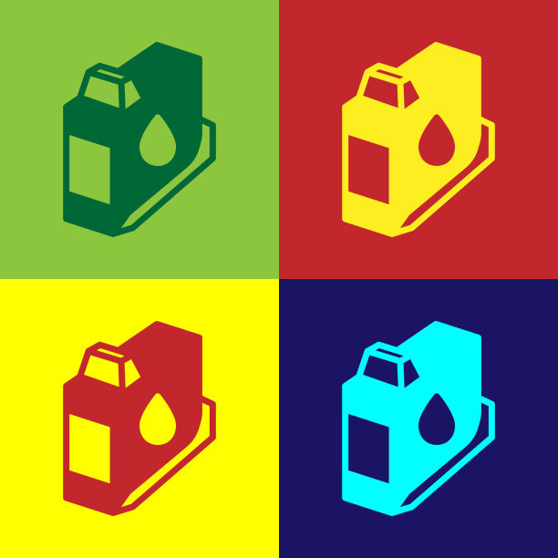 波普艺术打印机墨盒图标隔离图片下载