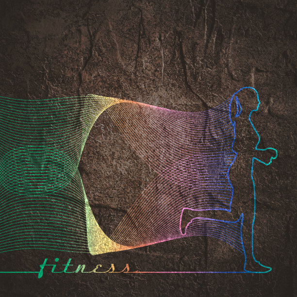 运行女士剪影。细线风格插图图片下载