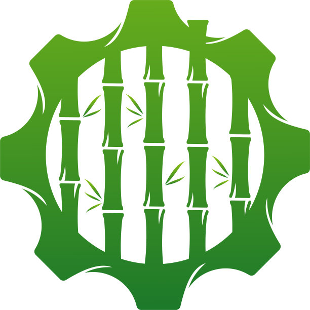 齿轮竹标志模板创意竹标志图片下载