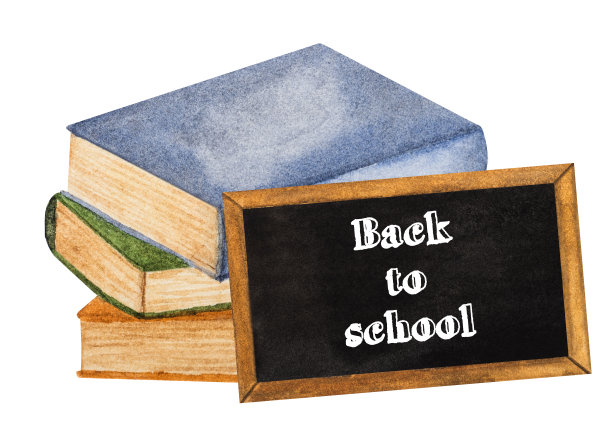 回到学校。美丽的水彩绘画。特写,没有人图片下载