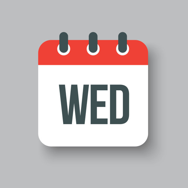 图标页日历天星期星期三图片下载