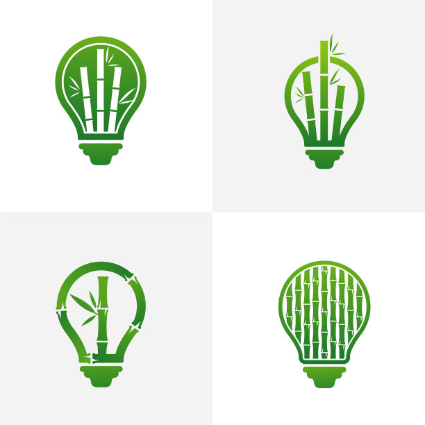 设置灯泡竹标志模板创意竹图片下载