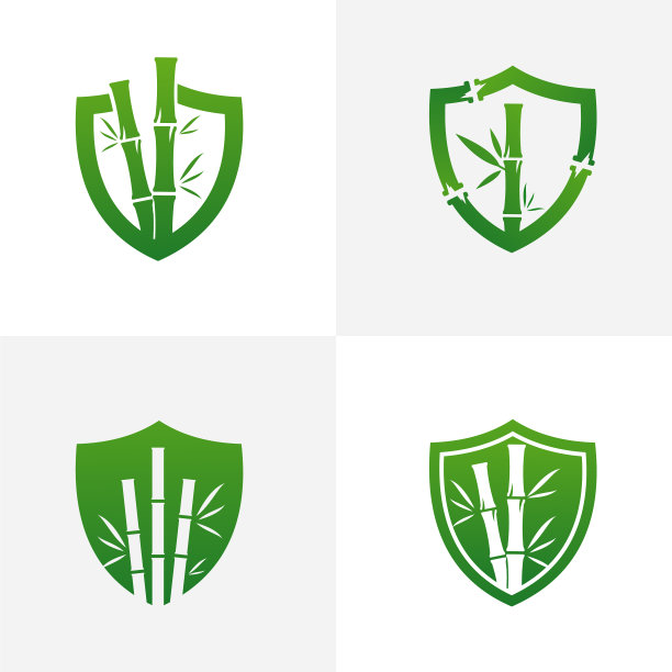 竹盾Logo模板图片下载