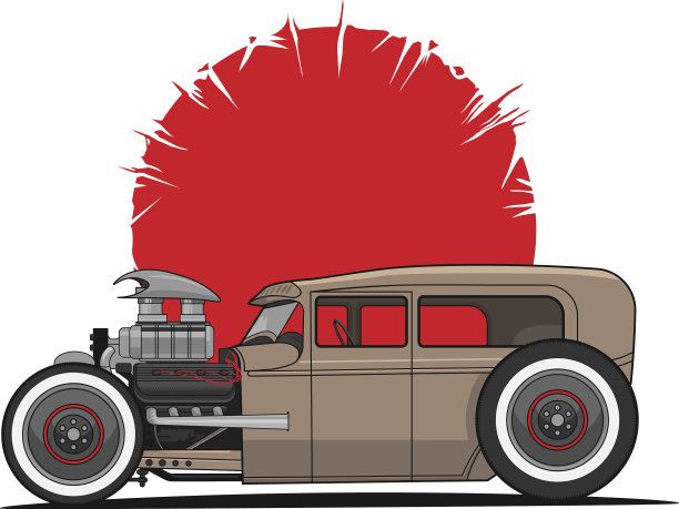 米色热棒车图片下载